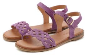 Lascana Sandalen Zomerschoen Sandalette, zomerschoen van leer met uits...