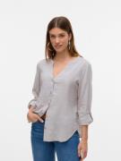 Vero Moda Blouse met lange mouwen VMLINN LS V-NECK SHIRT WVN NOOS