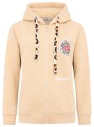 Zwillingsherz Capuchonsweatvest met bindbanden in leeuw-look