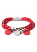Firetti Armband Rood, rond, bicolour, meerrijig