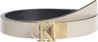 Calvin Klein Leren riem MONOGRAM PLACQUE BUCKLE 25MM REV
