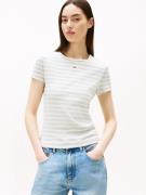 TOMMY JEANS Shirt met korte mouwen TJW SLIM ESSENTIAL RIB SS EXT