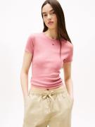 TOMMY JEANS Shirt met korte mouwen TJW SLIM ESSENTIAL RIB SS EXT