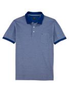 OLYMP Poloshirt Casual Two-tone piqué, zijsplitten in de zoom