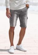 John Devin Short Bermuda, korte jogger broek met cargozakken, knielang...