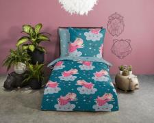 good morning Kinderovertrekset Princesse Katoen, 135x200, Rits, Omkeer...