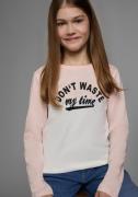 KIDSWORLD Shirt met lange mouwen Met spreuk-print: Don´t waste my time...