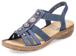 Rieker Sandalen zomerschoen, sandaal, sleehak, met decoratieve parels