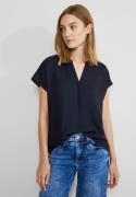 STREET ONE Blouse met korte mouwen Blouseshirt van pure viscose