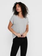 Only T-shirt ONLMOSTER – T-shirt met gemêleerde look en elastisch mate...