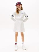 Tommy Hilfiger Sweatjurk SATIN APPLIQUE HWK DRESS LS