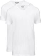 Slater 2-pack Basic Fit T-shirt V-hals Wit