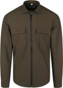 Suitable Jacket Shirt Donkergroen