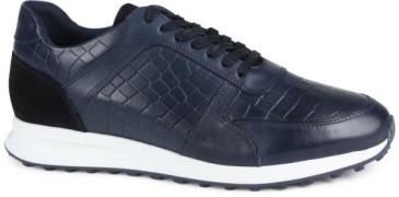 Suitable Sneaker Run Croco Donkerblauw