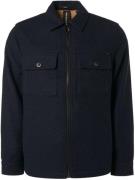 No Excess Overshirt Wolmix Navy