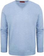 Suitable Pullover V-Hals Wol Lichtblauw