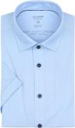 OLYMP Short Sleeve Overhemd Lvl 5 24/Seven Lichtblauw