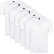 Suitable Vitaru T-Shirt Diepe V-Hals Wit 6-Pack