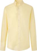 Hackett Overhemd Garment Dyed Geel