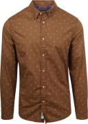 Scotch and Soda Overhemd Print Bruin