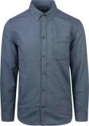 KnowledgeCotton Apparel Overhemd Flanel Blauw