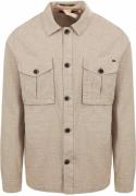 No Excess Overshirt Linnen Beige