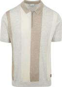 Blue Industry Knitted Poloshirt Beige