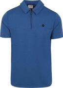 No Excess Poloshirt Half Zip Blauw