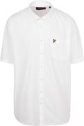 Lyle and Scott Short Sleeves Overhemd Plussize Poplin Wit