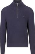 Tommy Hilfiger Half Zip Kabel Pullover Navy