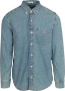 Gant Denim Overhemd Lichtblauw