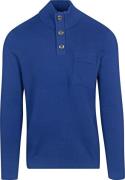 Blue Industry Mocker Pullover Kobaltblauw