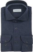 Profuomo Overhemd Flanel Donkerblauw