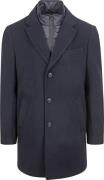 Suitable Coat Wol Twill Navy