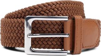 Suitable Geweven Riem Taupe Cognac