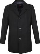 Suitable Geke Coat Wolmix Uni Zwart