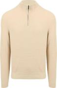 Suitable Structure Half Zip Trui Sand