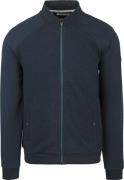 No Excess Vest Zipper Jacquard Navy