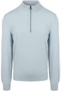 BOSS Ebrando-P Half Zip Trui Lichtblauw