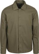 Marc O'Polo Overshirt Linnen Blend Olijfgroen