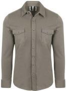 Profuomo Overshirt Western Jersey Olijfgroen