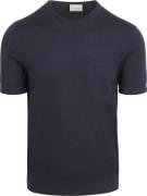 Suitable Knitted T-shirt Pocket Compact Navy