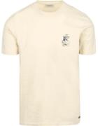 No-Excess T-Shirt Slub Placed Prints Ecru