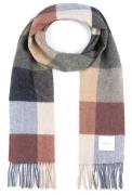 Profuomo Sjaal Lamswol Ruiten Grijs Blauw -