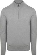 Profuomo Half Zip Pullover Luxury Grijs