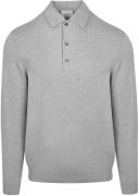Profuomo Longsleeve Poloshirt Luxury Basic Grijs