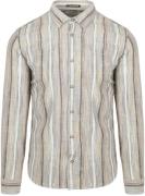 No Excess Overhemd Streep Beige