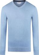 McGregor Trui Merino Blend V-Hals Sky Blauw