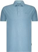 State of Art Poloshirt Piqué Melange Lichtblauw