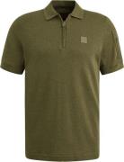 PME Legend Half-Zip Poloshirt Interlock Olijfgroen